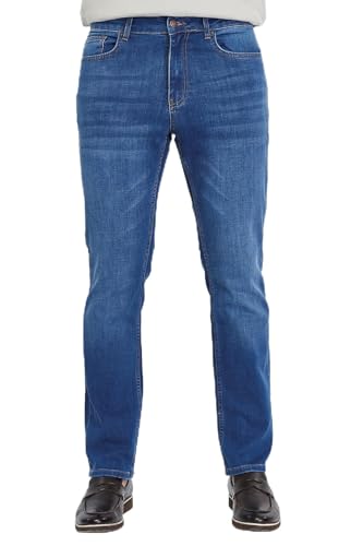 CEDY DENIM - Herren Jeans Regular Fit Stretch, Jeanshose Herren, Basic High Waist Straight Männer Hosen CD336 (30W/30L, Hellblau) von CEDY DENIM