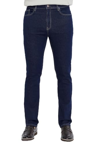 CEDY DENIM - Herren Jeans Regular Fit Stretch, Jeanshose Herren, Basic High Waist Straight Männer Hosen CD336 (30W/30L, Raw Blau) von CEDY DENIM