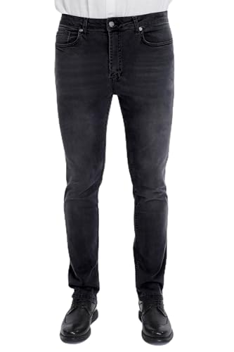 CEDY DENIM - Herren Jeans Regular Fit Stretch, Jeanshose Herren, Basic High Waist Straight Männer Hosen CD336 (31W/30L, Anthrazit) von CEDY DENIM