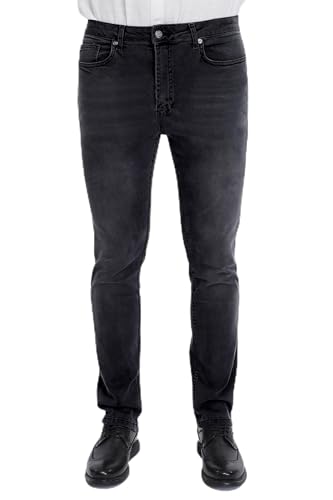 CEDY DENIM - Herren Jeans Regular Fit, Stretch Jeanshose, Herren High Waist, Straight Cut, Basic Washed, Männer Hosen CD336 (29W/32L Anthrazit) von CEDY DENIM