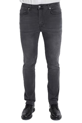 CEDY DENIM - Herren Jeans Regular Fit, Stretch Jeanshose, Herren High Waist, Straight Cut, Basic Washed, Männer Hosen CD336 (32W/32L Grau) von CEDY DENIM