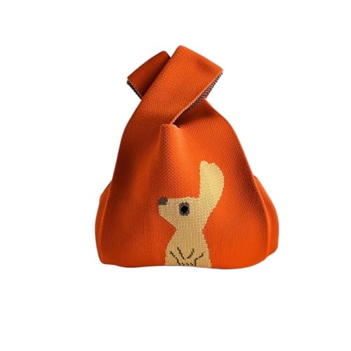 CEHJZQRPL Knoten Handgelenk Tasche Handgemachte Strick Handtasche Damen Knoten Handgelenk Tasche Mode Lässig Farbe Tragetasche Stricktasche(Color 1) von CEHJZQRPL