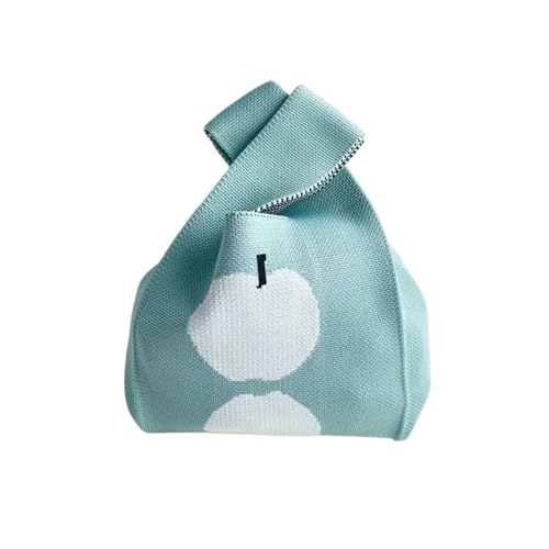 CEHJZQRPL Knoten Handgelenk Tasche Handgemachte Strick Handtasche Damen Knoten Handgelenk Tasche Mode Lässig Farbe Tragetasche Stricktasche(Color 8) von CEHJZQRPL