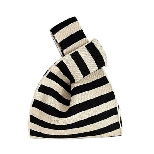 CEHJZQRPL Knoten Handgelenk Tasche Mode Handgemachte Strick Handtaschen Frauen Knoten Handgelenk Tasche Casual Tote Bag(Color 2) von CEHJZQRPL