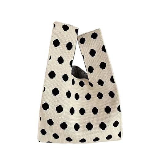 CEHJZQRPL Knoten Handgelenk Tasche Mode Handgemachte Strick Handtaschen Frauen Knoten Handgelenk Tasche Casual Tote Bag(Color 3) von CEHJZQRPL