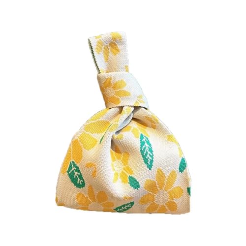 CEHJZQRPL Knoten-Handgelenktasche Damen Mädchen Strickhandtasche Wiederverwendbare Tragetasche Knoten-Handgelenktasche Handgemachte Schultertasche Einkaufstaschen Stricktasche(Color 5) von CEHJZQRPL