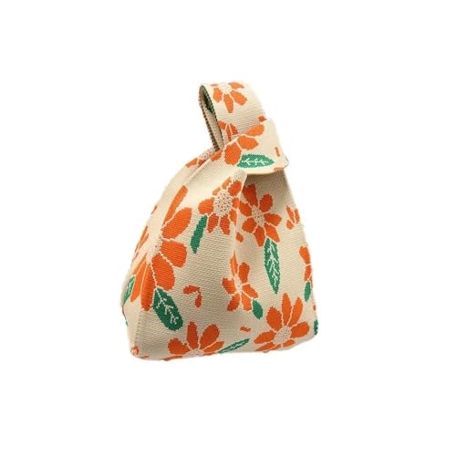CEHJZQRPL Schultertasche Damen Mädchen Knoten Handgelenktasche Handarbeit Strick Handtasche Tragetasche(Big 6) von CEHJZQRPL