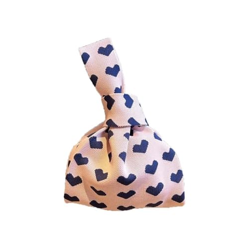 CEHJZQRPL Schultertasche Damen Mädchen Knoten Handgelenktasche Handarbeit Strick Handtasche Tragetasche(Small 3) von CEHJZQRPL