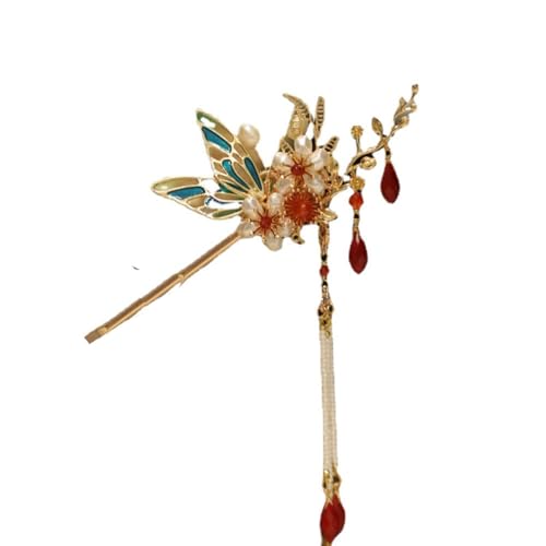 Chinesische Haarnadeln, Haarnadel, einfache chinesische Qipao-Kopfbedeckung, Xiuhe-Kleidung, Haarschmuck, rot Chinesische Haarnadeln, Haarnadel, einfache chinesische Qipao-Kopfbedeckung, Xiuhe-Kleidung, Haarschmuck, rot von CEHJZQRPL