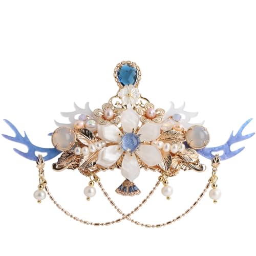Chinesische Haarnadeln, Handgemachte klassische Hanfu Haar-Accessoires Kopfbedeckung Haarkrone von CEHJZQRPL