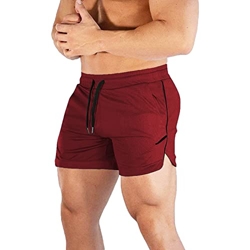 CEHT Herren Athletic Shorts Quick Dry Bodybuilding Herren Workout Shorts Gym Shorts für Männer mit Taschen, weinrot, X-Groß CEHT Herren Athletic Shorts Quick Dry Bodybuilding Herren Workout Shorts Gym Shorts für Männer mit Taschen, weinrot, X-Groß von CEHT