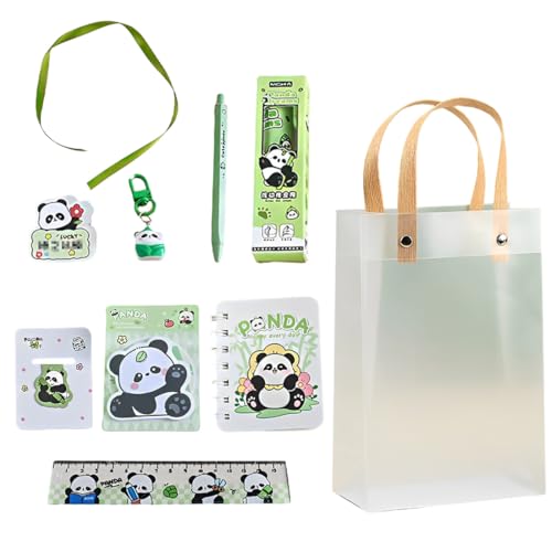 CEJAS 1 Set Niedliches Panda-Schulset für Kinder, Schreibwaren-Set mit Radiergummi, Lineal, Stiften, Heften usw. - Geschenk zur Einschulung & Kindergeburtstag CEJAS 1 Set Niedliches Panda-Schulset für Kinder, Schreibwaren-Set mit Radiergummi, Lineal, Stiften, Heften usw. - Geschenk zur Einschulung & Kindergeburtstag von CEJAS