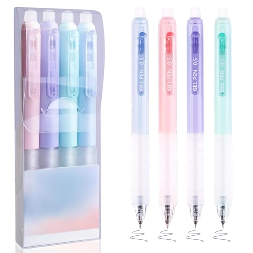 CEJAS 4 Stück Radierbarer Kugelschreiber, Blau Radierbare Stifte, 0.5MM Radierbarer Tintenroller Studenten Geschenk Schule Bürobedarf Schulsachen CEJAS 4 Stück Radierbarer Kugelschreiber, Blau Radierbare Stifte, 0.5MM Radierbarer Tintenroller Studenten Geschenk Schule Bürobedarf Schulsachen von CEJAS