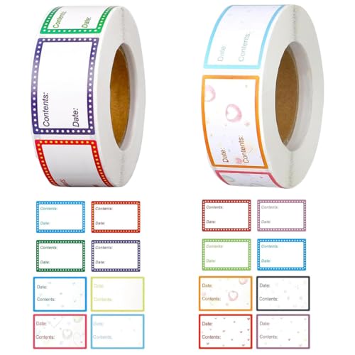 CEJAS 500 Stück Marmeladen Etiketten Selbstklebend Aufkleber Marmeladenglas Aufkleber zum Beschriften für Gläser, Marmelade, Backen, Flaschen(40×25mm) von CEJAS