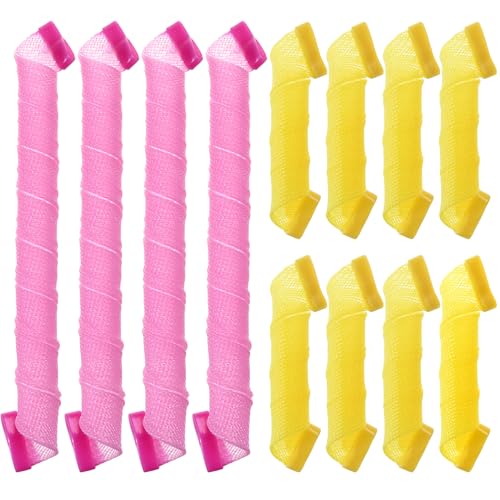Lockenwickler, spiralförmig, ohne Hitze, für langes und kurzes Haar, 55,9 cm und 24,9 cm, für Frauen und Kinder, 50 Stück von CEKEME