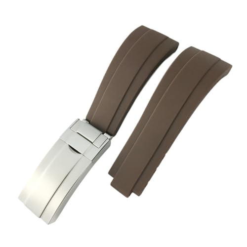 CEKGDB 20 mm / 21 mm Gummi-Silikon-Armband passend für Rolex Submariner GMT OYSTERFLEX Daytona Deepsea, wasserdichtes Armband, 20 mm von CEKGDB