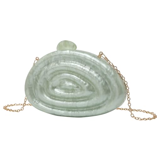 CEKGDB Damenmode Acryltaschen, Kette Schultertaschen Handytaschen, grün, Einheitsgröße von CEKGDB