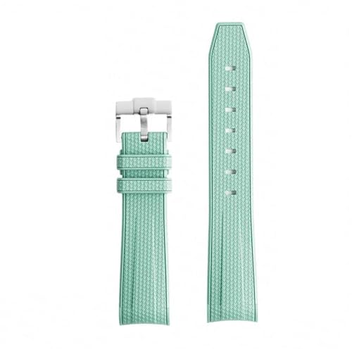 CEKGDB Für Omega X Swatch Joint MoonSwatch Armband Seamaster 300 Männer Frauen 20mm Gummi Silikon Armband mit gebogenem Ende(LGrS) von CEKGDB