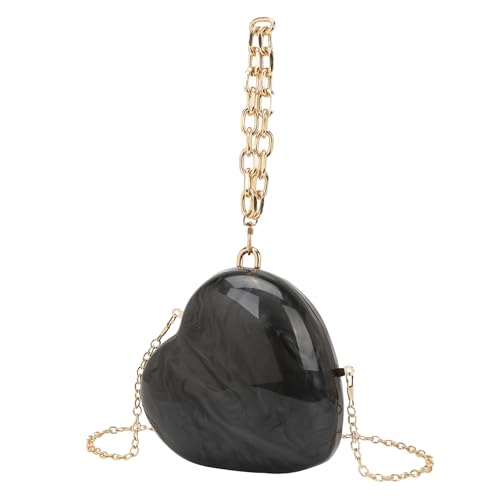 CEKGDB Modische Damen-Acryl-Taschen, Kette, Schultertaschen, Handytaschen, Schwarz , Einheitsgröße von CEKGDB