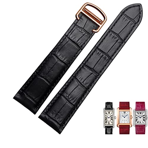 CEKGDB Uhrenarmband aus echtem Leder, 1617/18/20/22/23/24/25 mm, Armband für Herren/Damen, Ersatzarmbänder für Cartier Tank Solo, 17 mm, Achat von CEKGDB