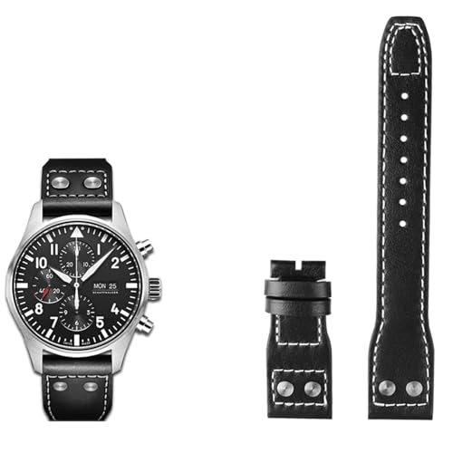 CEKGDB Uhrenarmband aus echtem Leder, 21 mm / 22 mm, für IWC Big Pilot Flamethrower Little Prince Mark Armband, Weidennagelarmband, 21 mm, Achat CEKGDB Uhrenarmband aus echtem Leder, 21 mm / 22 mm, für IWC Big Pilot Flamethrower Little Prince Mark Armband, Weidennagelarmband, 21 mm, Achat von CEKGDB