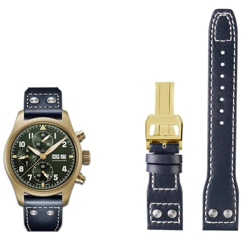CEKGDB Uhrenarmband aus echtem Leder, 21 mm / 22 mm, für IWC Big Pilot Flamethrower Little Prince Mark Armband, Weidennagelarmband, 22 mm, Achat CEKGDB Uhrenarmband aus echtem Leder, 21 mm / 22 mm, für IWC Big Pilot Flamethrower Little Prince Mark Armband, Weidennagelarmband, 22 mm, Achat von CEKGDB