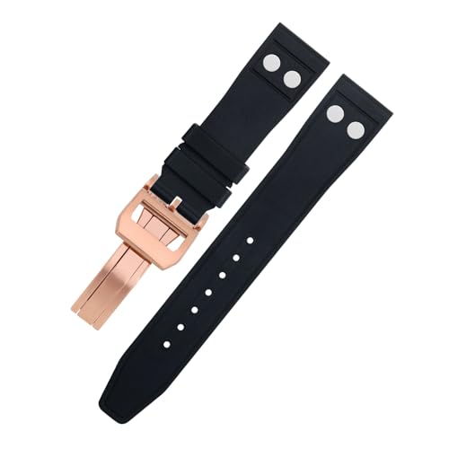 CEKGDB Uhrenarmband für IWC-Armband Big Pilot Mark Portugieser, 21 mm, Fluorkautschuk mit Nieten, weiches Armband, 22 mm, Achat CEKGDB Uhrenarmband für IWC-Armband Big Pilot Mark Portugieser, 21 mm, Fluorkautschuk mit Nieten, weiches Armband, 22 mm, Achat von CEKGDB