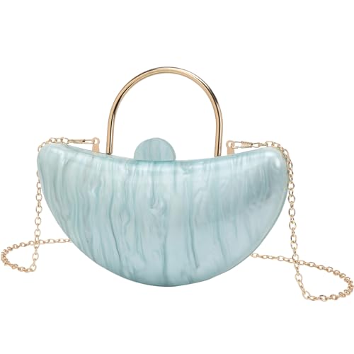 CEKGDB Yuanbao Geformte Acryltasche Handgelenktasche Modische Handytasche, blau, Einheitsgröße von CEKGDB