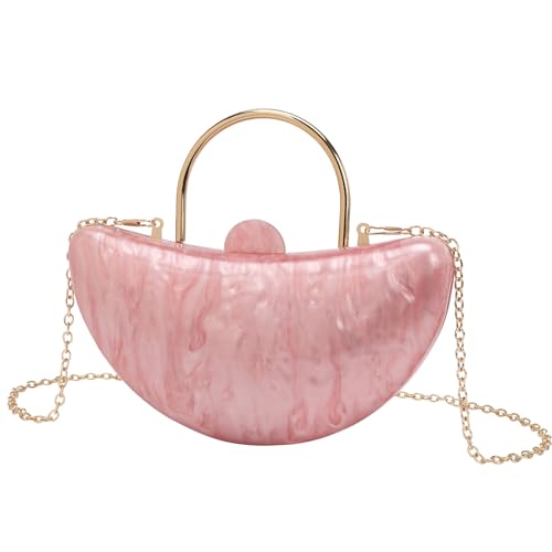 CEKGDB Yuanbao Geformte Acryltasche Handgelenktasche Modische Handytasche, rose, Einheitsgröße von CEKGDB