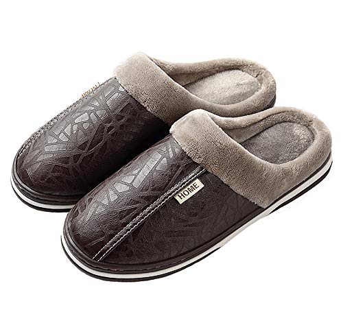 CELANDA Hausschuhe Damen Herren Plüsch Winter Pantoffeln Frauen Memory Foam Haus Mule Hausschuhe Rutschfeste Sohle Slipper (A Bronze 38/39 EU=Sohlengröße:40/41) von CELANDA