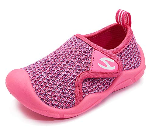 CELANDA Hausschuhe Kinder Jungen Mädchen rutschfeste Leichte Pantoffeln Kleinkinder Hüttenschuhe Weiche Atmungsaktive Lauflernschuhe Babys Bequeme Slippers Rosa 22 EU von CELANDA