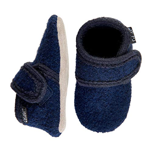 CeLaVi Jungen Unisex Kinder Baby Wool Shoe Hausschuh, Dark Navy, 19 EU von Celavi