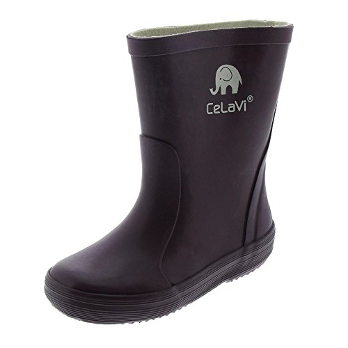 Celavi Unisex Kinder Basic Wellies Solid Gummistiefel, Burgundy, 28 EU von Celavi
