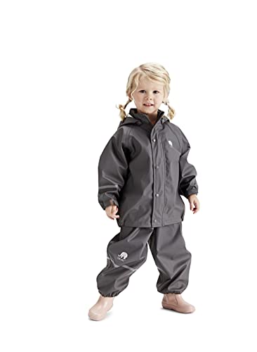 CeLaVi Baby - Jungen CeLaVi zweiteiliger Regenanzug in vielen Farben Regenjacke,,per pack Grau (Grey 174),(Herstellergröße:80) von Celavi