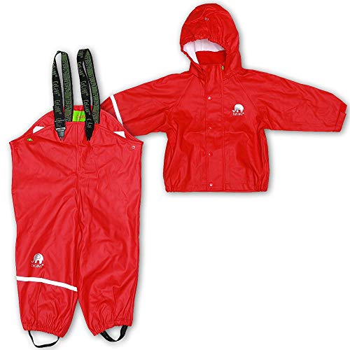 CeLaVi Unisex Baby Zweiteiliger Regenanzug, Rot (Roth 402), 130 von Celavi