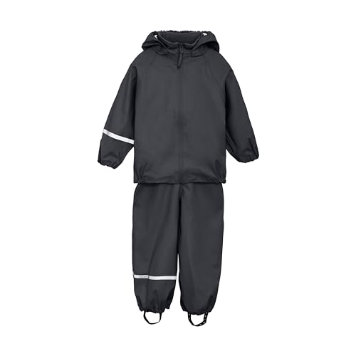 CeLaVi Unisex Kids Basic Recycle PU Rainwear Set, Dark Navy, 90 von Celavi