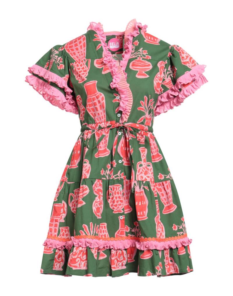 CELIA B Mini-kleid Damen Grün von CELIA B