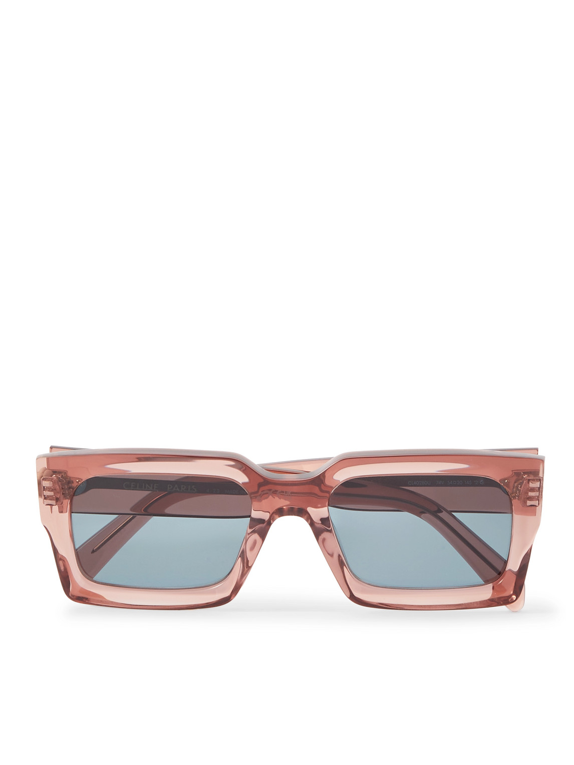 CELINE - Black Frame 53 Rectangular-Frame Acetate Sunglasses - Men - Pink von CELINE