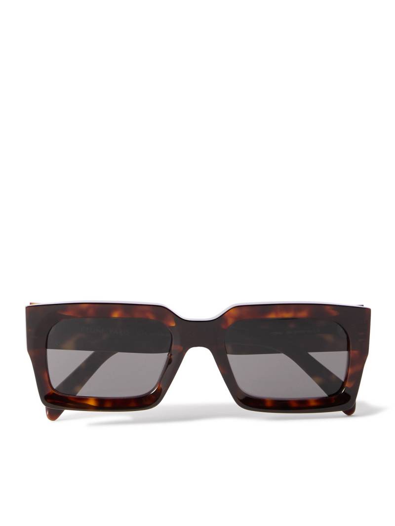 CELINE - Black Frame 53 Rectangular-Frame Tortoiseshell Acetate Sunglasses - Men - Tortoiseshell von CELINE