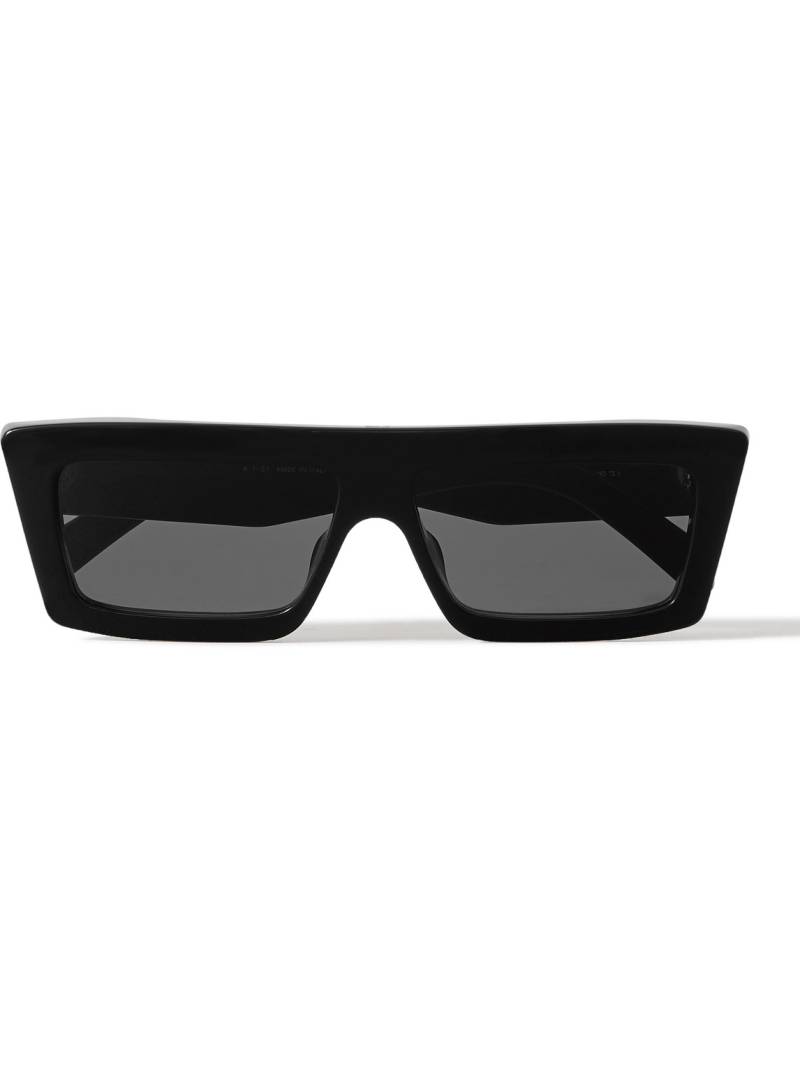 CELINE - CELINE Monochrome 02 Rectangle-Frame Acetate Sunglasses - Men - Black von CELINE