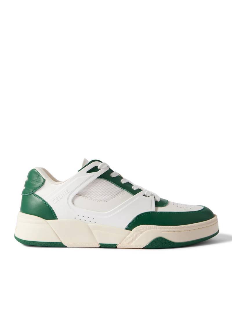 CELINE - CT-09 Leather, Rubber and Mesh Sneakers - Men - Green - EU 42 von CELINE