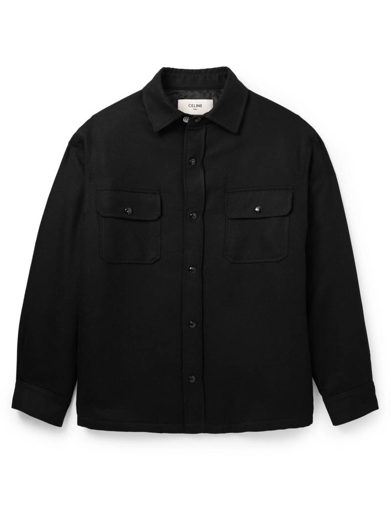 CELINE - Cashmere-Flannel Overshirt - Men - Black - IT 46 von CELINE