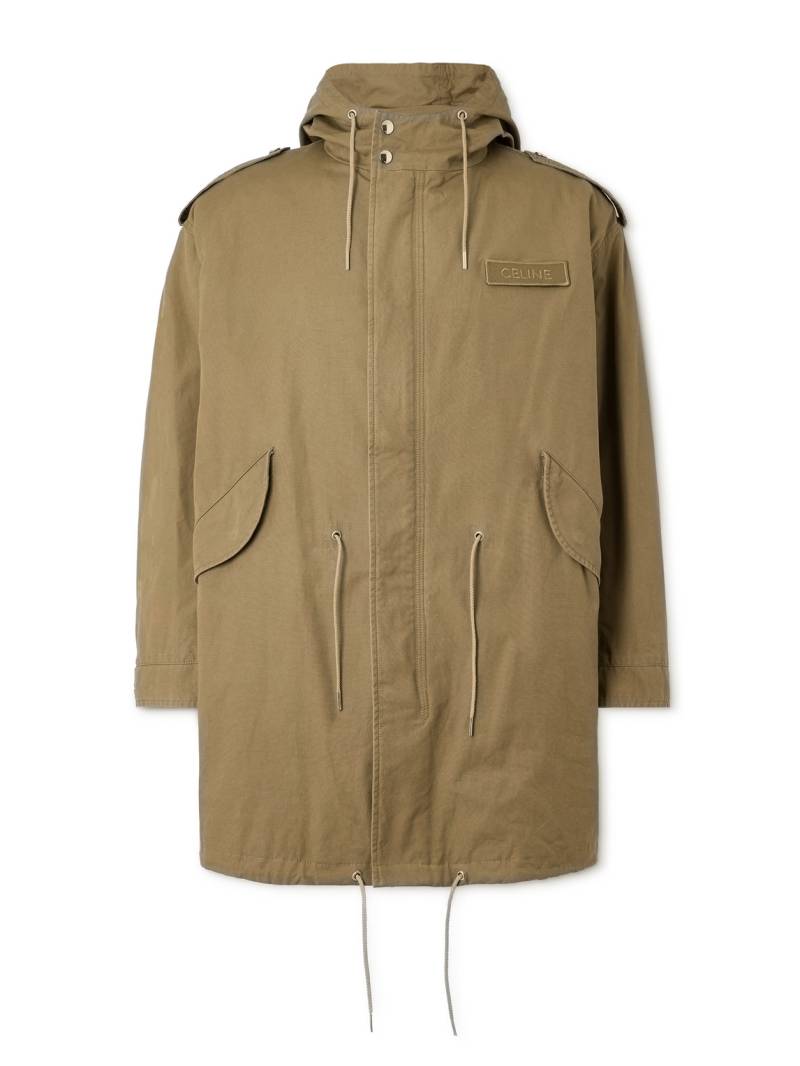 CELINE - Cotton-Canvas Hooded Parka - Men - Green - IT 54 CELINE - Cotton-Canvas Hooded Parka - Men - Green - IT 54 von CELINE