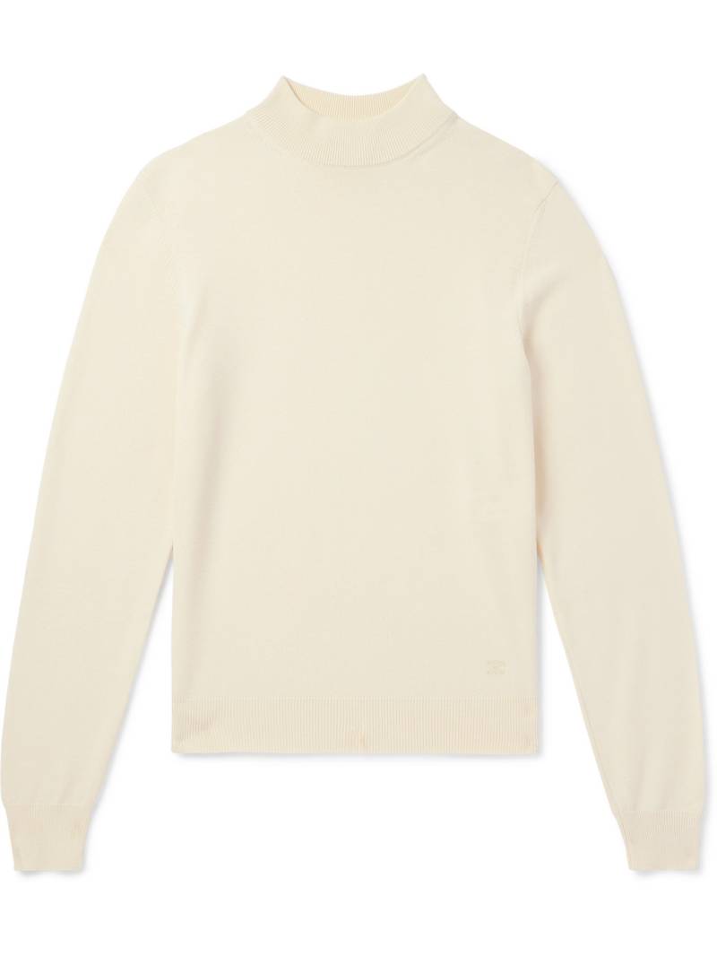 CELINE - Logo-Embroidered Wool-Blend Rollneck Sweater - Men - Neutrals - XS CELINE - Logo-Embroidered Wool-Blend Rollneck Sweater - Men - Neutrals - XS von CELINE