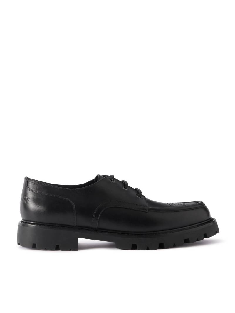 CELINE - Logo-Perforated Leather Derby Shoes - Men - Black - EU 41 von CELINE