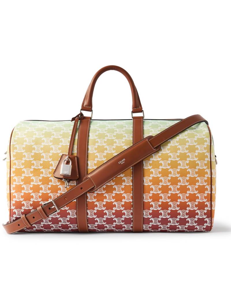 CELINE - Medium Voyage Leather-Trimmed Logo-Print Coated-Canvas Holdall - Men - Yellow CELINE - Medium Voyage Leather-Trimmed Logo-Print Coated-Canvas Holdall - Men - Yellow von CELINE