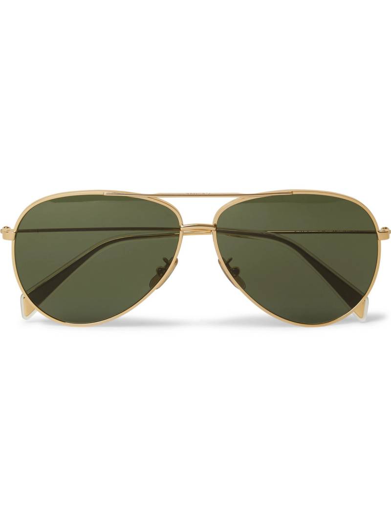 CELINE - Metal Frame 01 Aviator-Style Gold-Tone Sunglasses - Men - Gold von CELINE