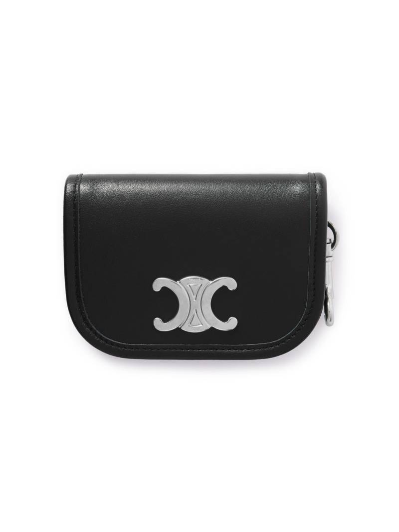 CELINE - Nano Logo-Embellished Leather and Silver-Tone Keyring Wallet - Men - Black CELINE - Nano Logo-Embellished Leather and Silver-Tone Keyring Wallet - Men - Black von CELINE