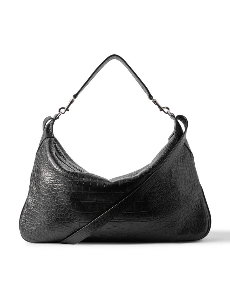CELINE - Romy Large Croc-Effect Leather Messenger Bag - Men - Black CELINE - Romy Large Croc-Effect Leather Messenger Bag - Men - Black von CELINE