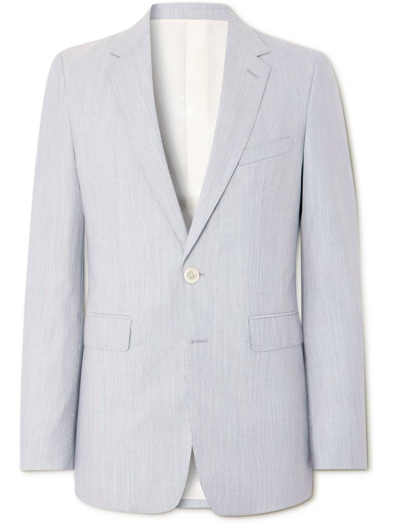 CELINE - Striped Wool and Silk-Blend Blazer - Men - Blue - IT 50 von CELINE